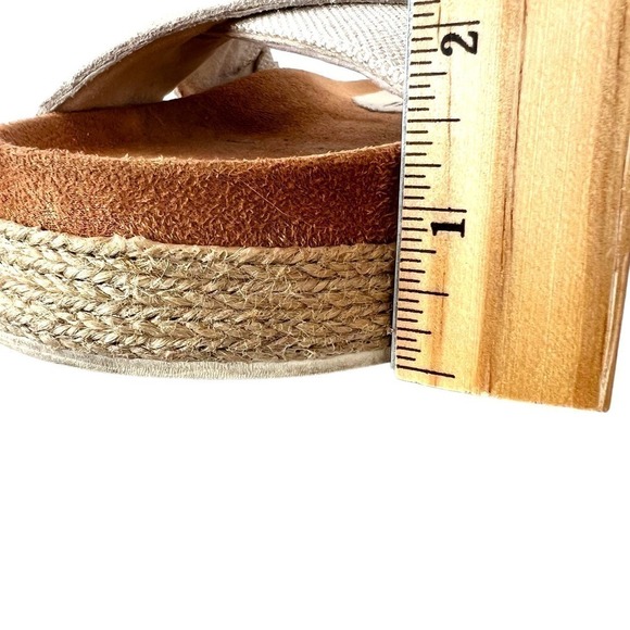 TOMS Paloma Cross Front Suede Sandals in Cream Women's Size 7 - Picture 10 of 10